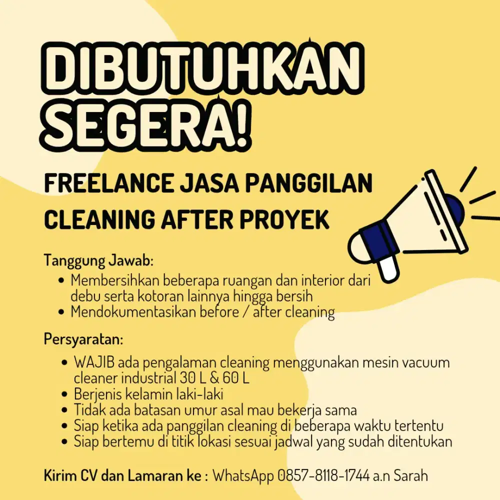 Panggilan Jasa Cleaning after Proyek