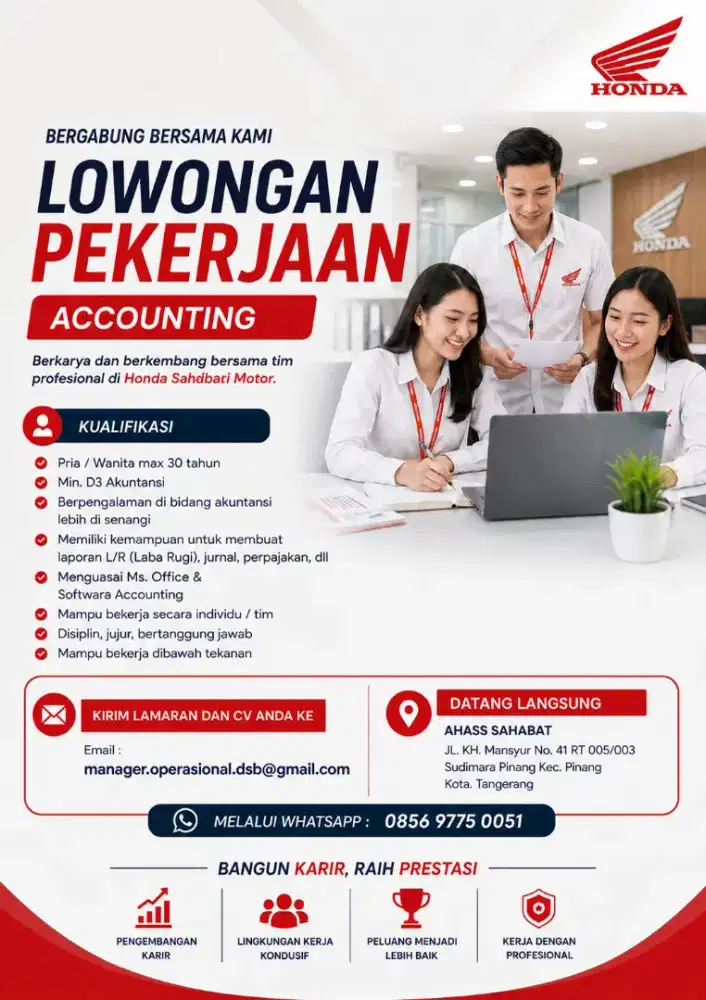 LOWONGAN AKUNTING HONDA GROUP