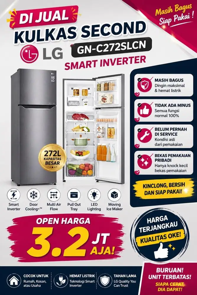Kulkas LG 254L besar