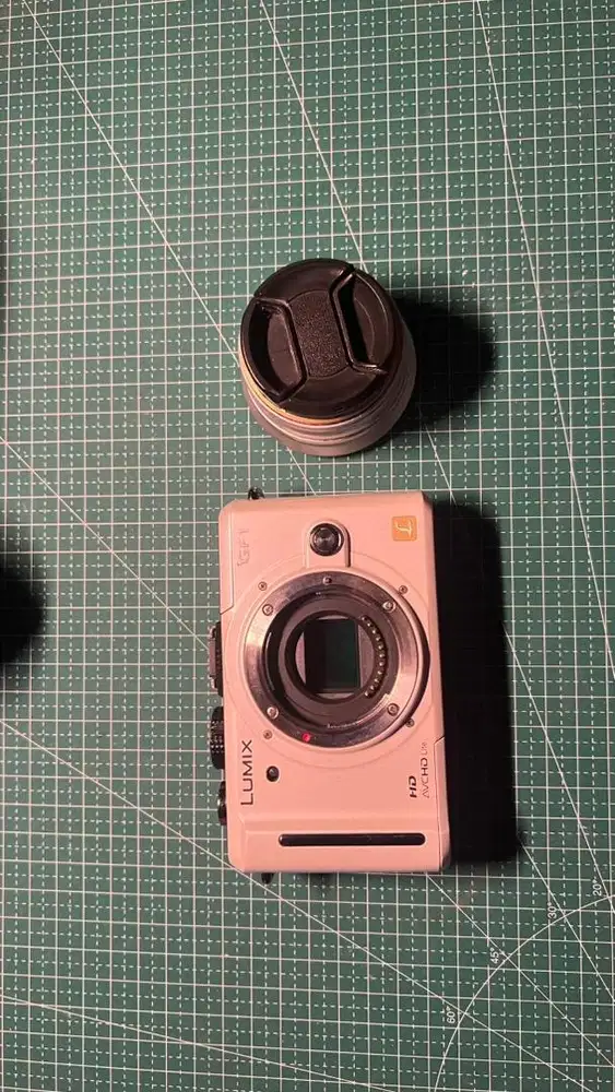 Kamera lumix gf 1 & lensa 7artisans 25mm f/1.8 (silver)