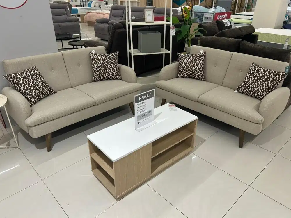 PROMO SOFA SET 2 SEATER MINIMALIS