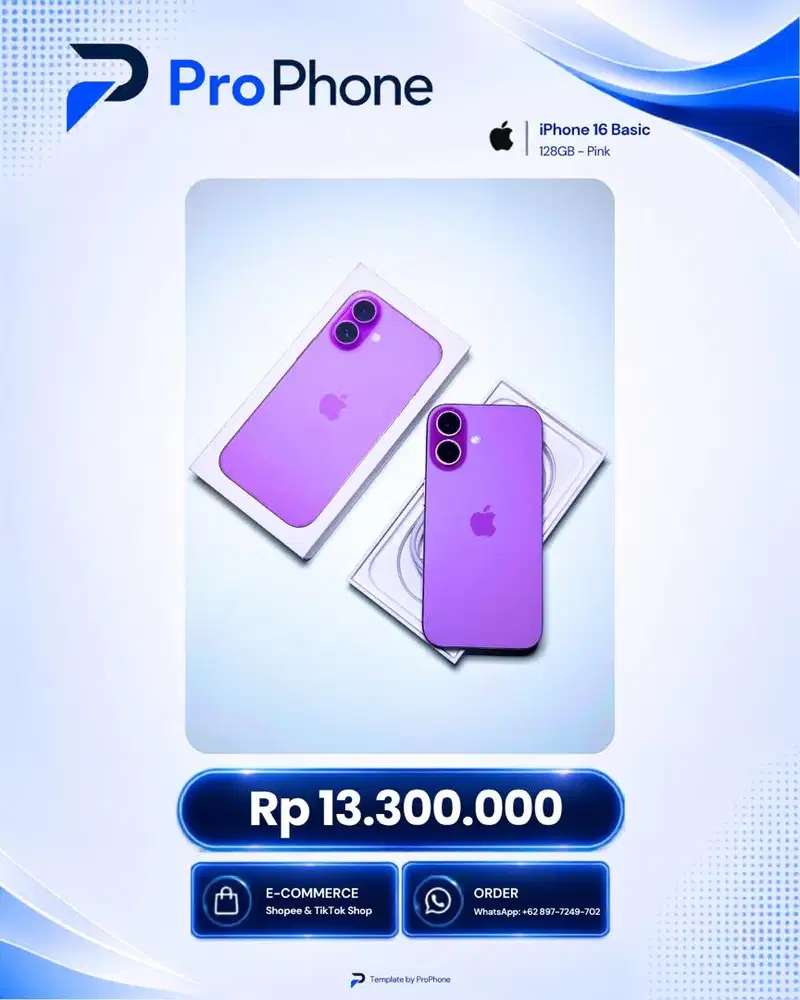 iPhone 16 128GB Pink Second Like New - Resmi iBox - Bonus 3 Casing