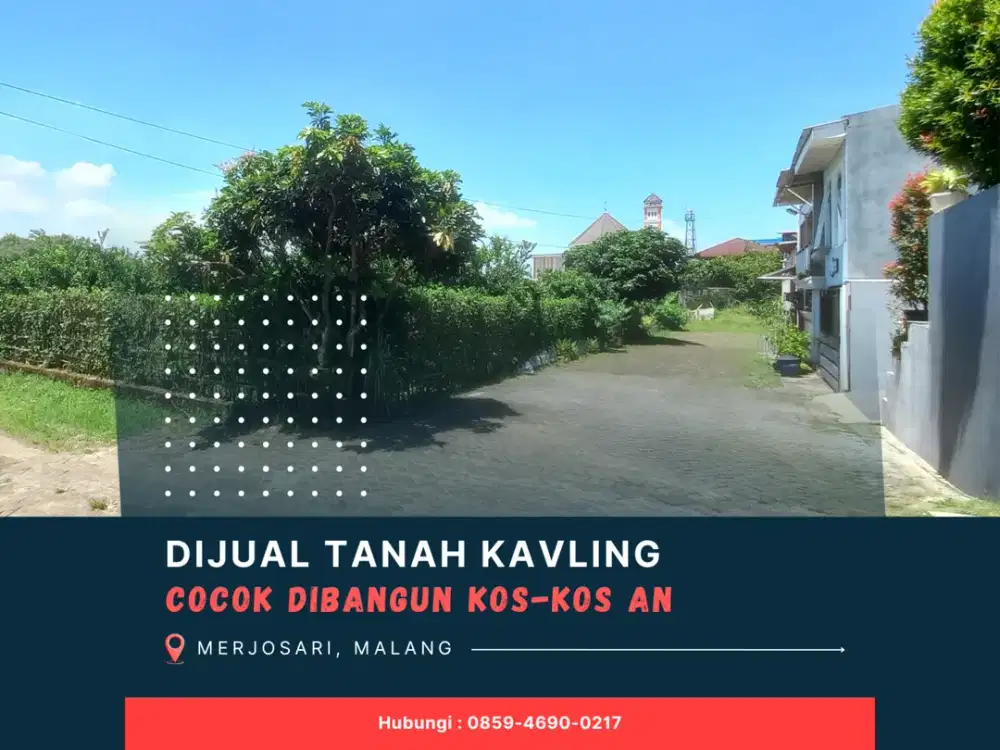 Cocok Bangun Kos Kosan 5 Menit Kampus Muhammadiyah Malang Tanah Malang SHM Split
