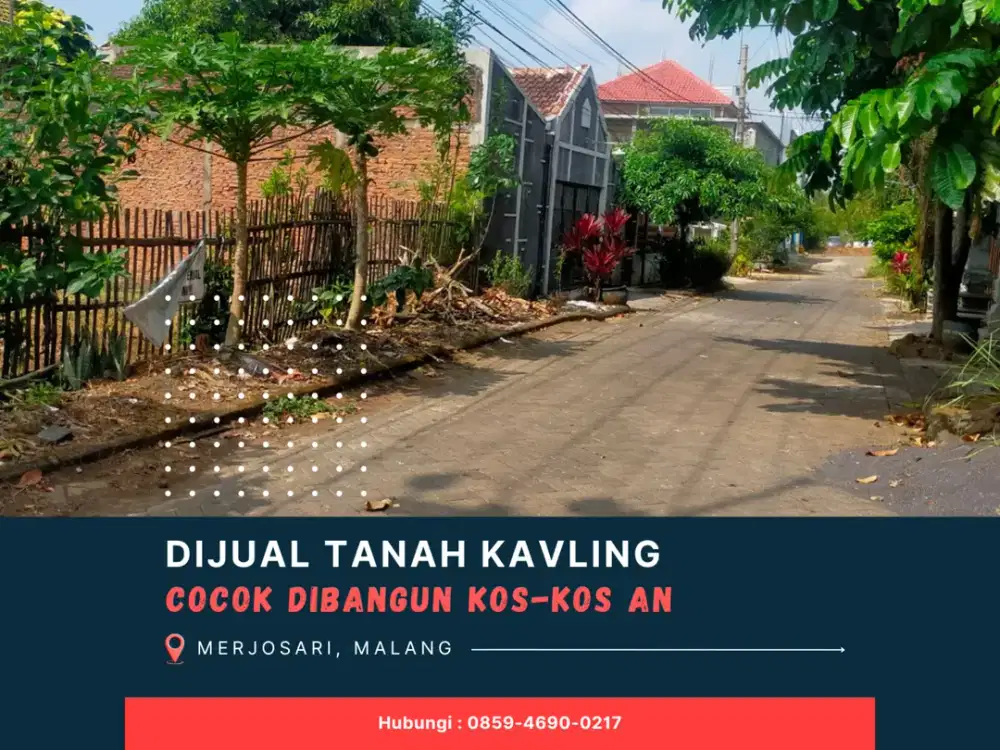 5 Menit Kampus Muhammadiyah Malang Tanah Malang SHM Split Cocok Dibangun Rumah