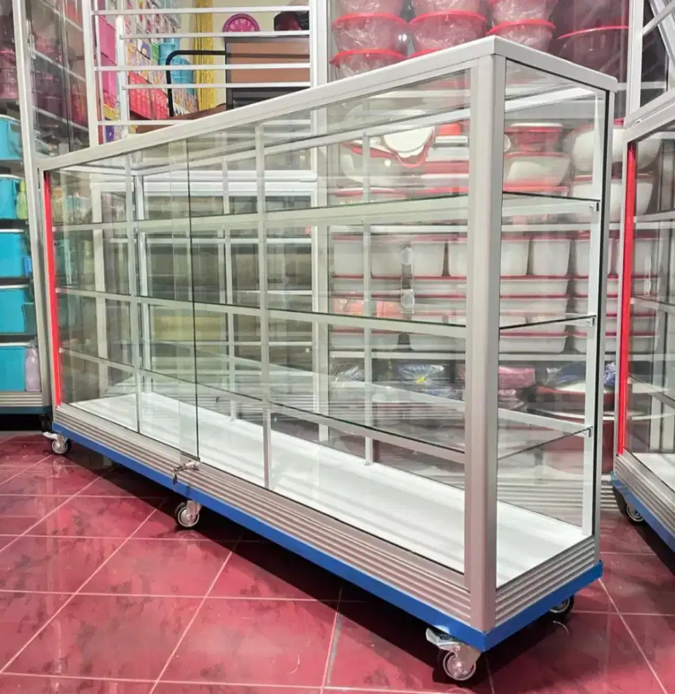 Etalase Serbaguna Pakai Roda Panjang 2MX1M