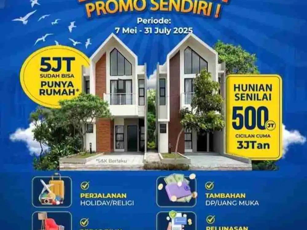 KPR Developer pasti di ACC, KPR BANK Ckp boking 1 jt All in Sampai Terima Konci.