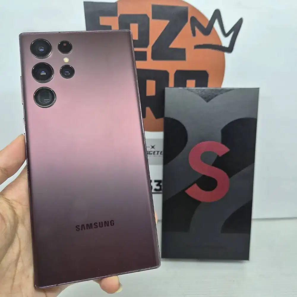 Samsung S22 Ultra 12/256 Burgundy MULUS LIKE NEW EX SEIN