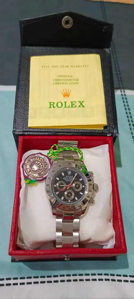 Jam Rolex Daytona special edition jarum ferari stainless asli matic BU