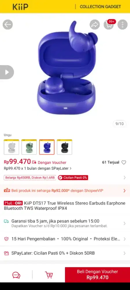 KiiP DTS17 True Wireless (NEW SEGEL)