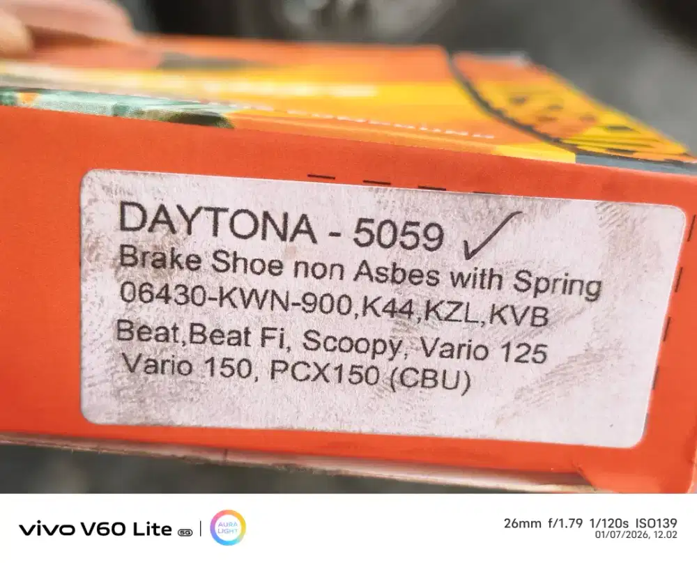 DIJUAL KAMPAS REM BELAKANG TROMOL DAYTONA VARIO 160