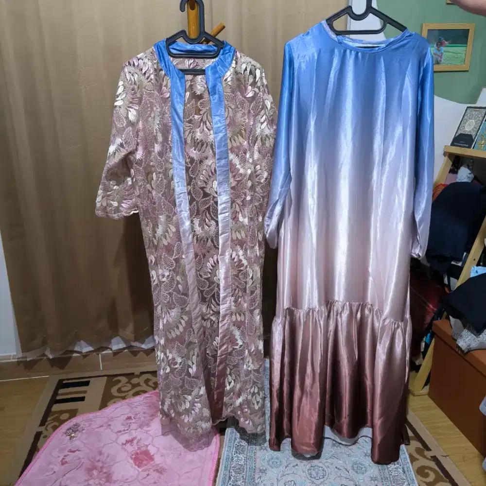 2in1 Gamis Gradasi Abaya Pesta Wanita Dress PL