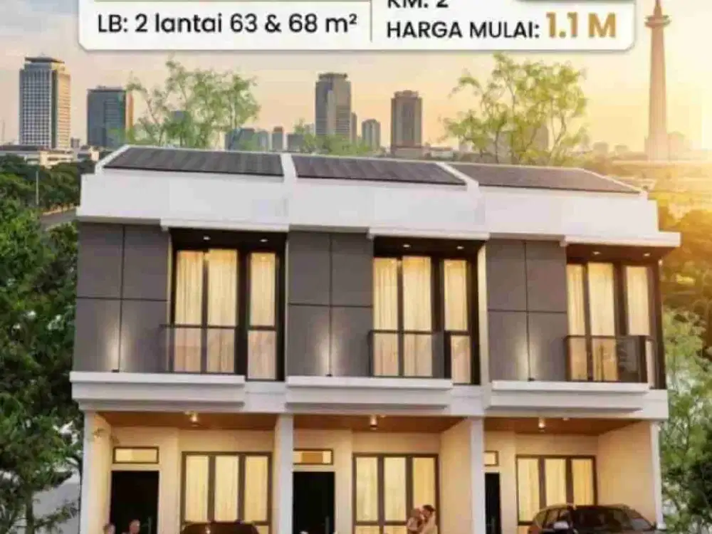 Rumah 2 Lantai Lokasi Strategis Dekat Stasiun Sawah Besar Jln Ekonomi