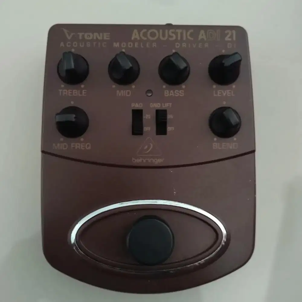 Behringer ADI21 V-Tone Acoustic Preamp DI Box - Like New Fullset