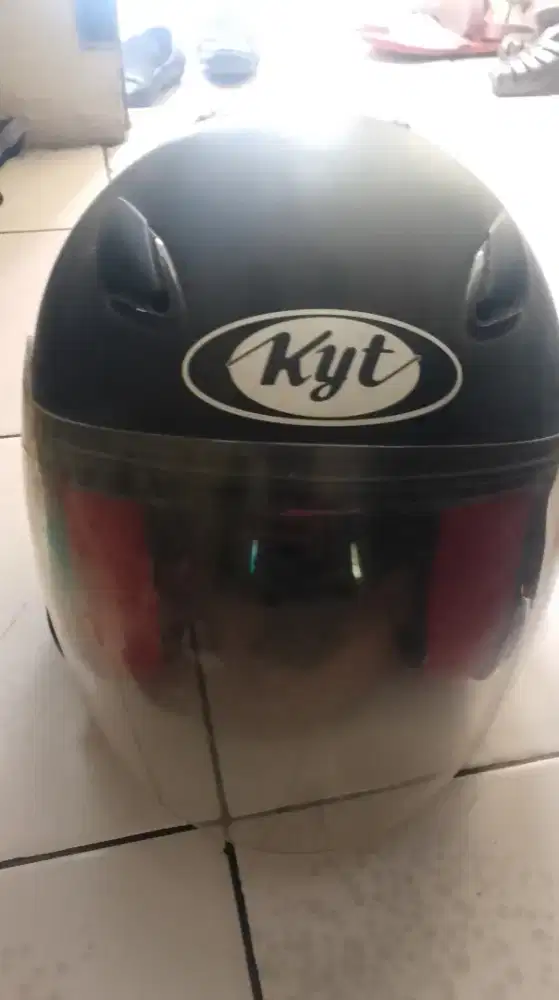 Helm KYT DJ Maru (Size M) warna Hitam Doff