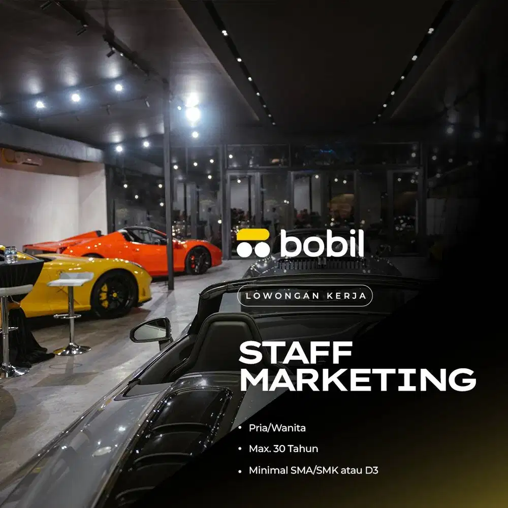 LOWONGAN KERJA - MARKETING SHOWROOM MOBIL