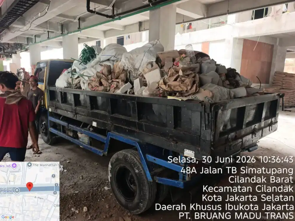 Jasa buang puing dan angkutan sampah