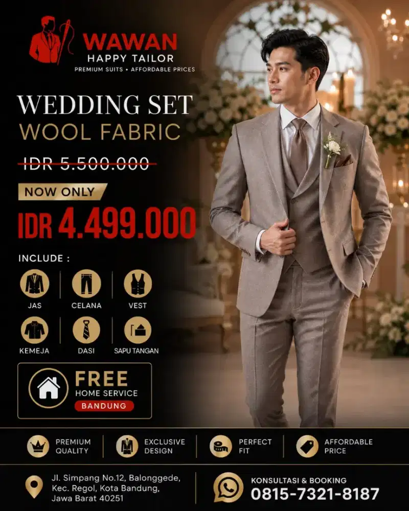 promo jas bahan wool