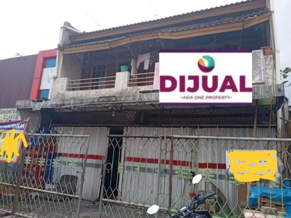 Dijual Tanah 1000 m2 beserta 2 Ruko dan 13 kontrakan di Jl Raya Jatiasih Bekasi