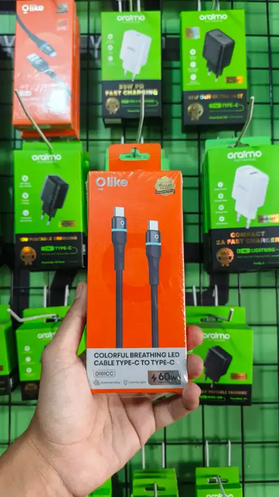 KABEL DATA TYPE C TO C 60W OLIKE D101CC