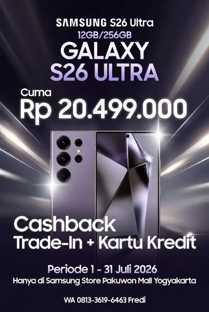 Mimpi Besar, Harga Realistis!

Galaxy S26 Ultra 12/256GB