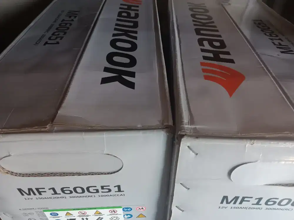Aki 150 amper merk Hankook