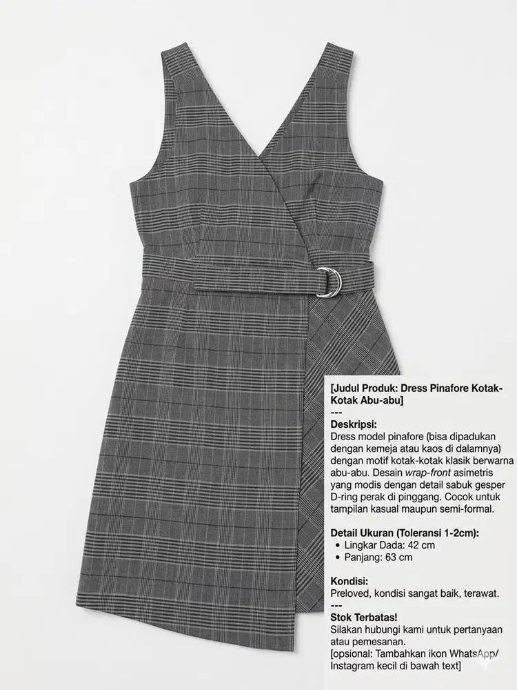 Mini Dress Kotak Kotak