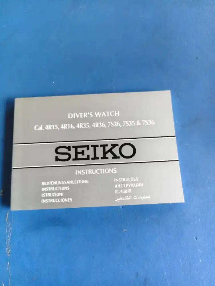 Buku Seiko Manual Abu Cal.4R36/35/16 dan 7S26/36/35 Original