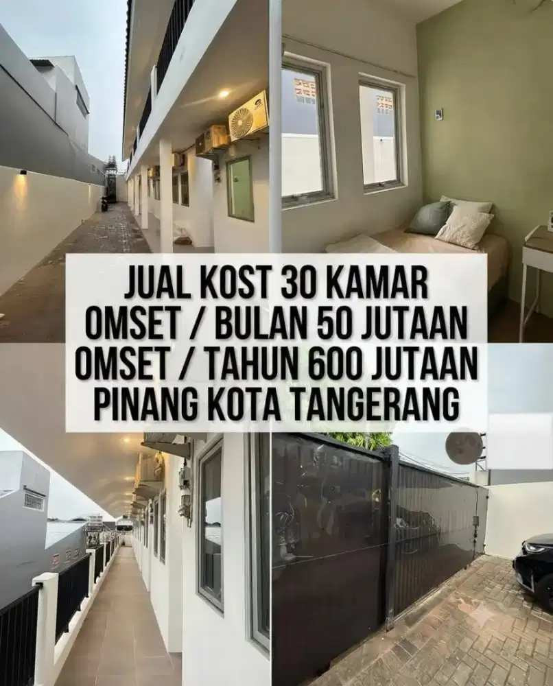 JUAL CEPAT KOST KOSAN 30 KAMAR DEKAT GRAHA RAYA PINANG KOTA TANGERANG