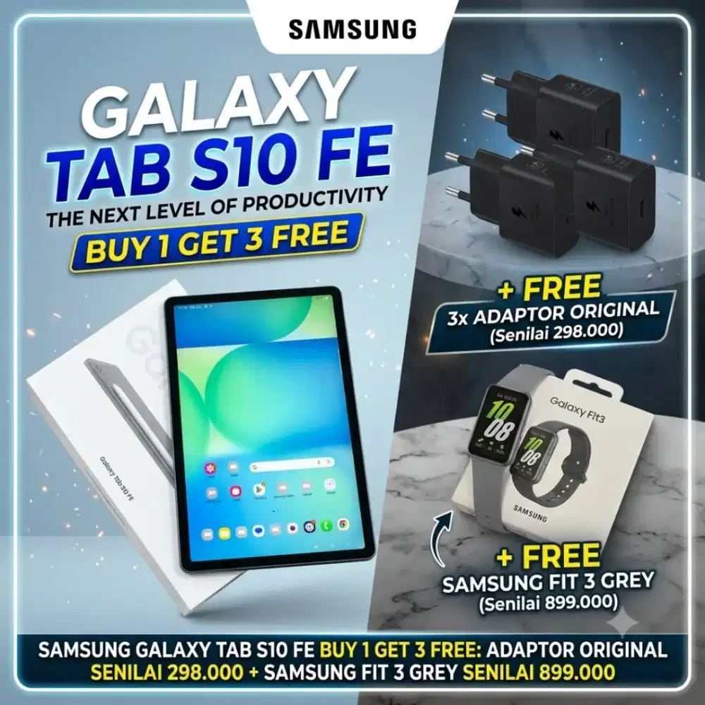 Samsung galaxy tab s10 FE Buy 1 Get 3 Free Adaptor Original+ Fit 3