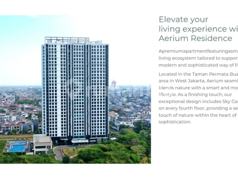 Apartemen Aerium Akses Strategis Jakarta Barat