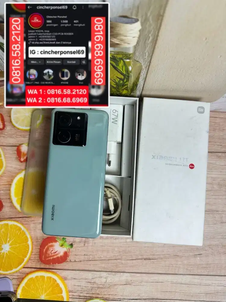 Jual hp likeNEW Xiaomi 13T 5g 12/256 fullset ORIGINAL Istimewa