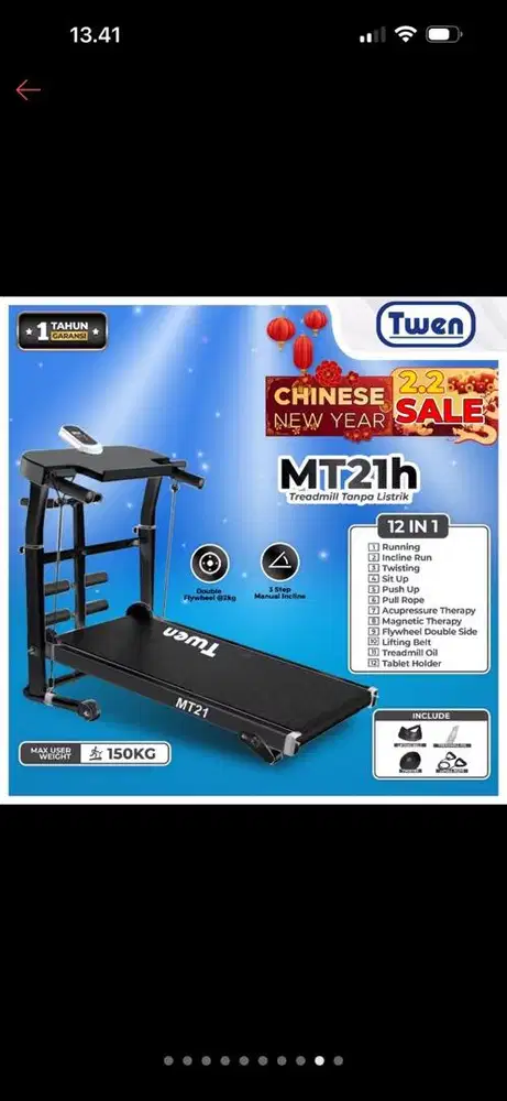 dijual treatmill manual