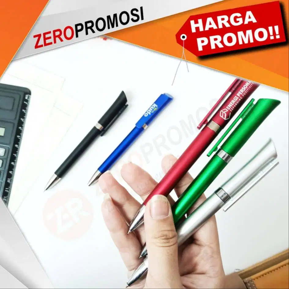 Pulpen Promosi 738 Custom Logo Pen Plastik Metalik untuk Souvenir Peru