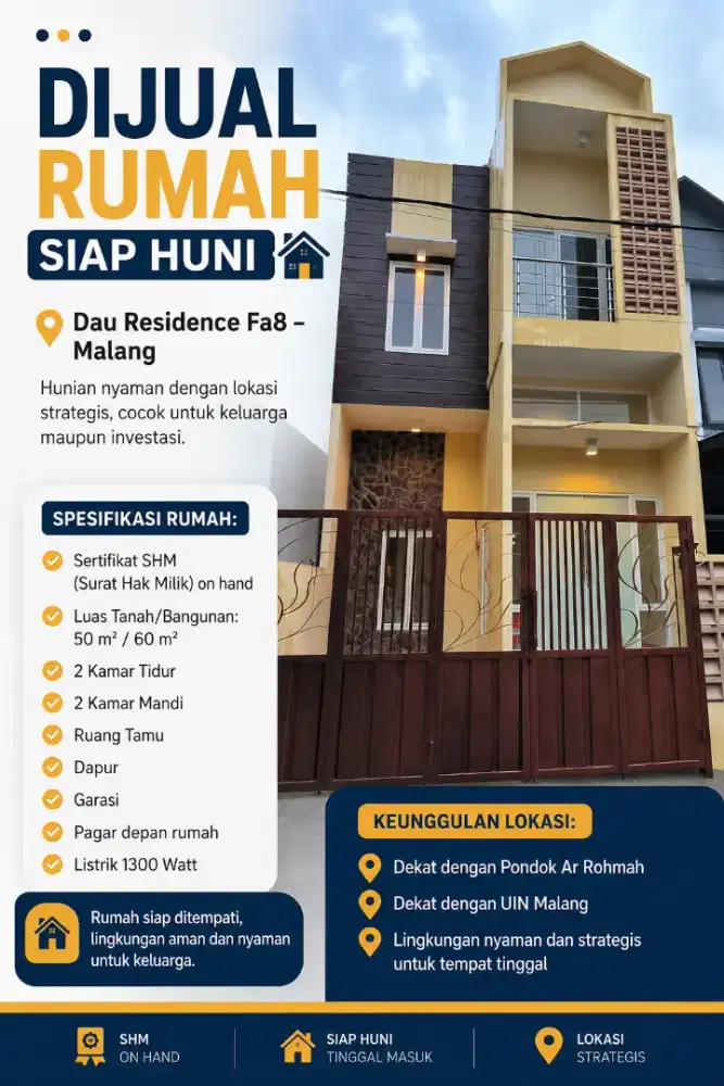 RUMAH SIAP HUNI DAU RESIDENCE FA08