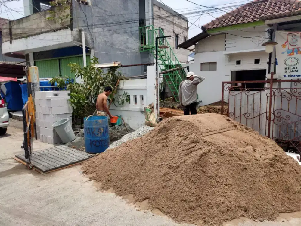 Pasir cor batu belah sirdam limestoke batu makadam pasir urug