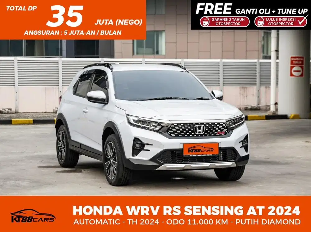 [BERGARANSI] HONDA WRV RS MATIC TAHUN 2024 PUTIH LOW KM PAJAK PANJANG