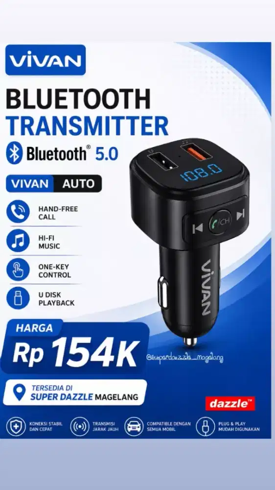 Saver Vivan vbt 01 black FM transmitter