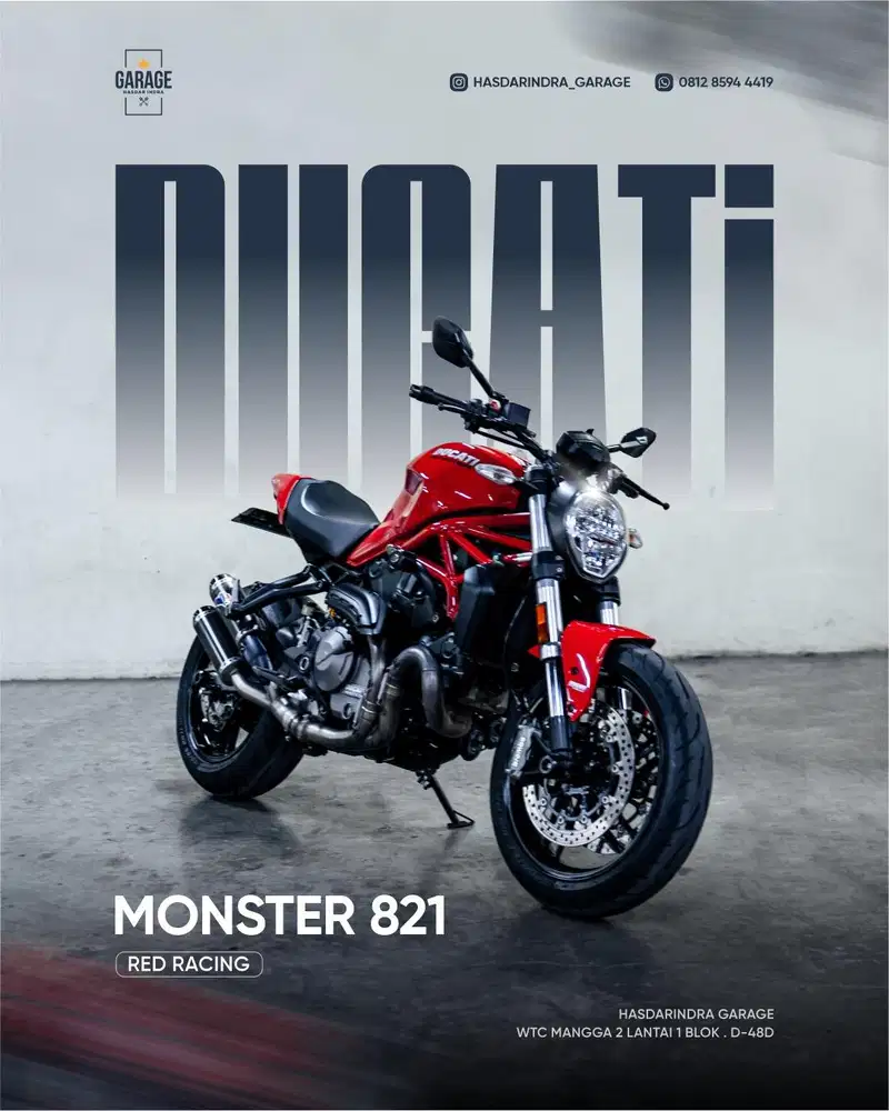 Ducati monster 821 2019 mulus dan terawat bs TT