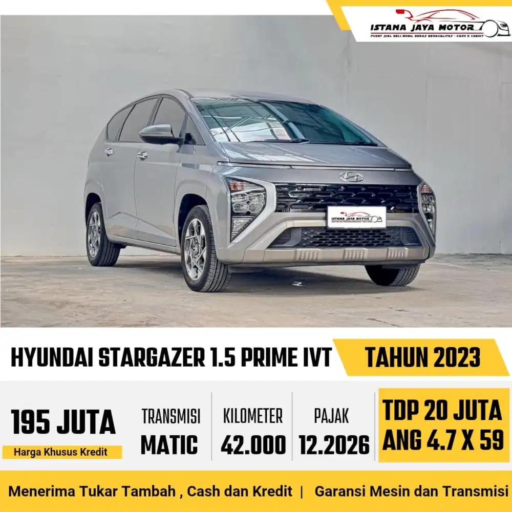 Hyundai Stargazer Prime IVT th 2023 #istana jaya motor