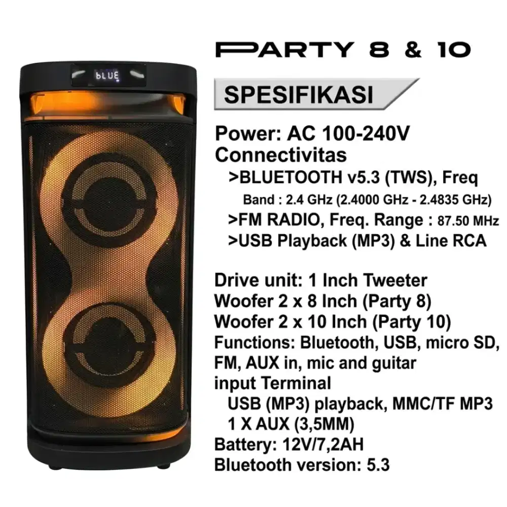 PROMO! CASH&KREDIT! SPEAKER ROADMASTER PARTY 8