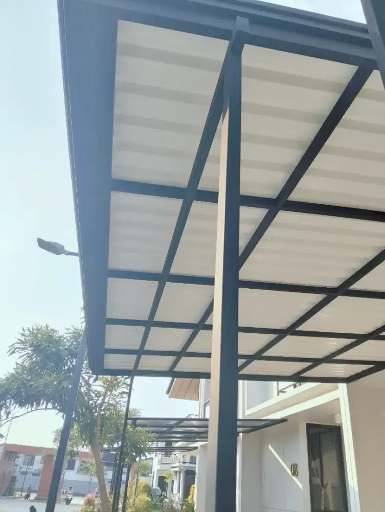 kanopi alderon singgel layer kombinasi talang air list profil