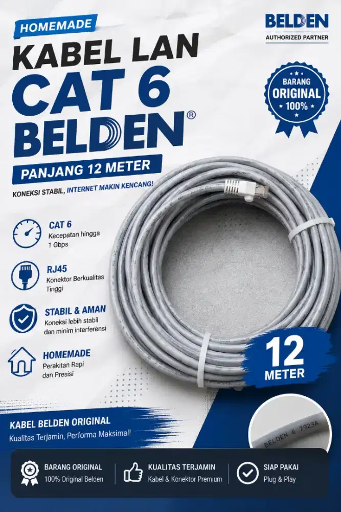 Kabel LAN Cat 6 Belden (12 Meter)