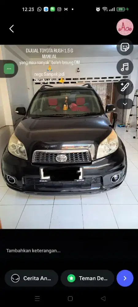 toyota rush  2012 g manual
