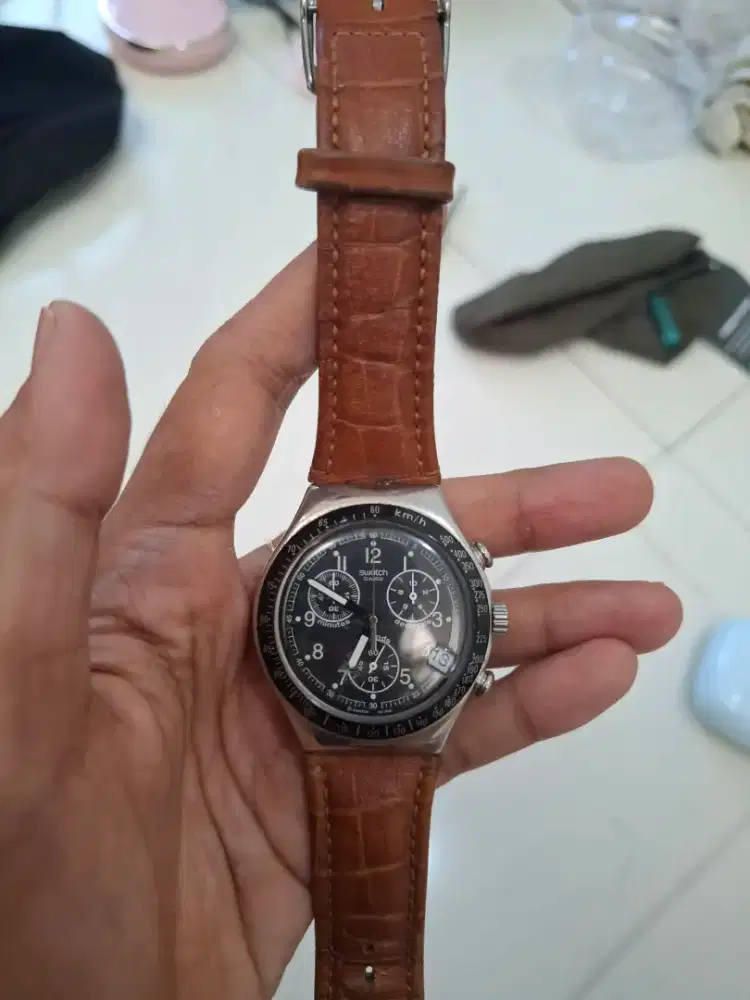 Swatch Irony Chronograph model Dark Phoenix (YCS429)
