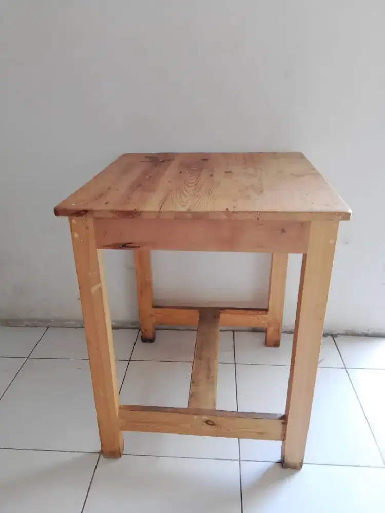 Dijual meja persegi kayu jati belanda