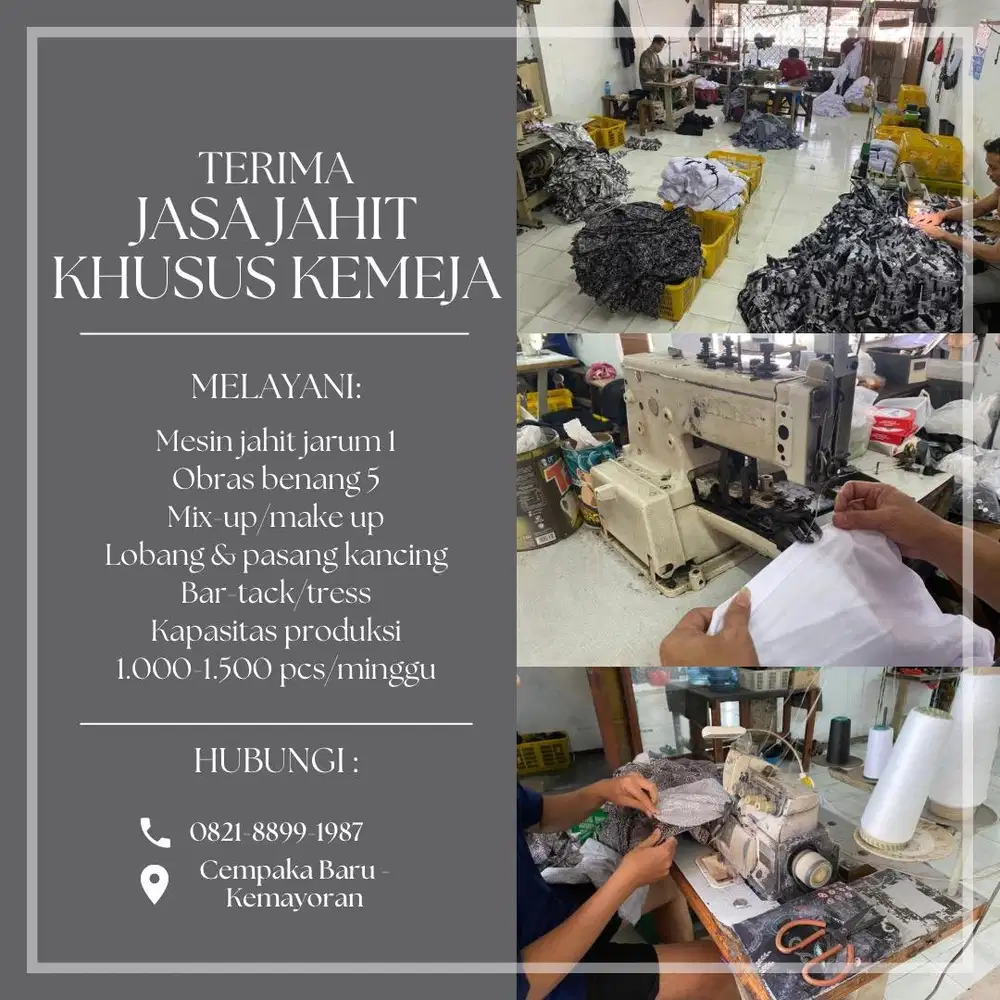 Jasa Jahit Khusus Kemeja