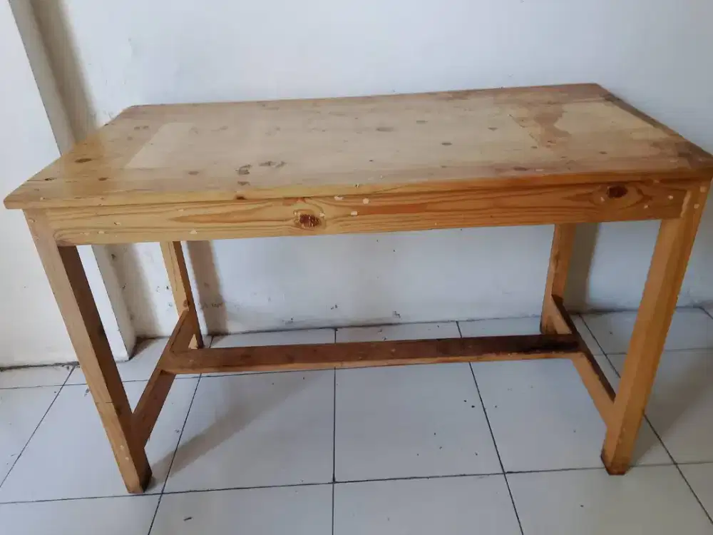 Dijual meja persegi panjang kayu jati belanda