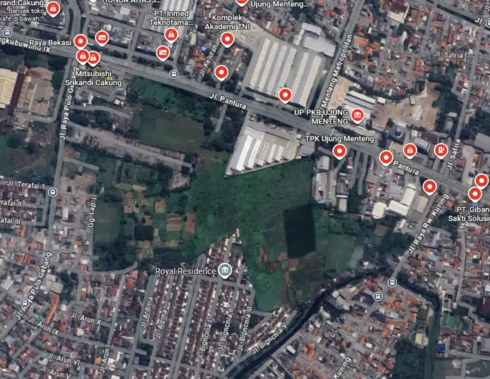 Dijual Tanah lokasi Strategis Hrg 50% dibwh NJOP Ujung Menteng Cakung