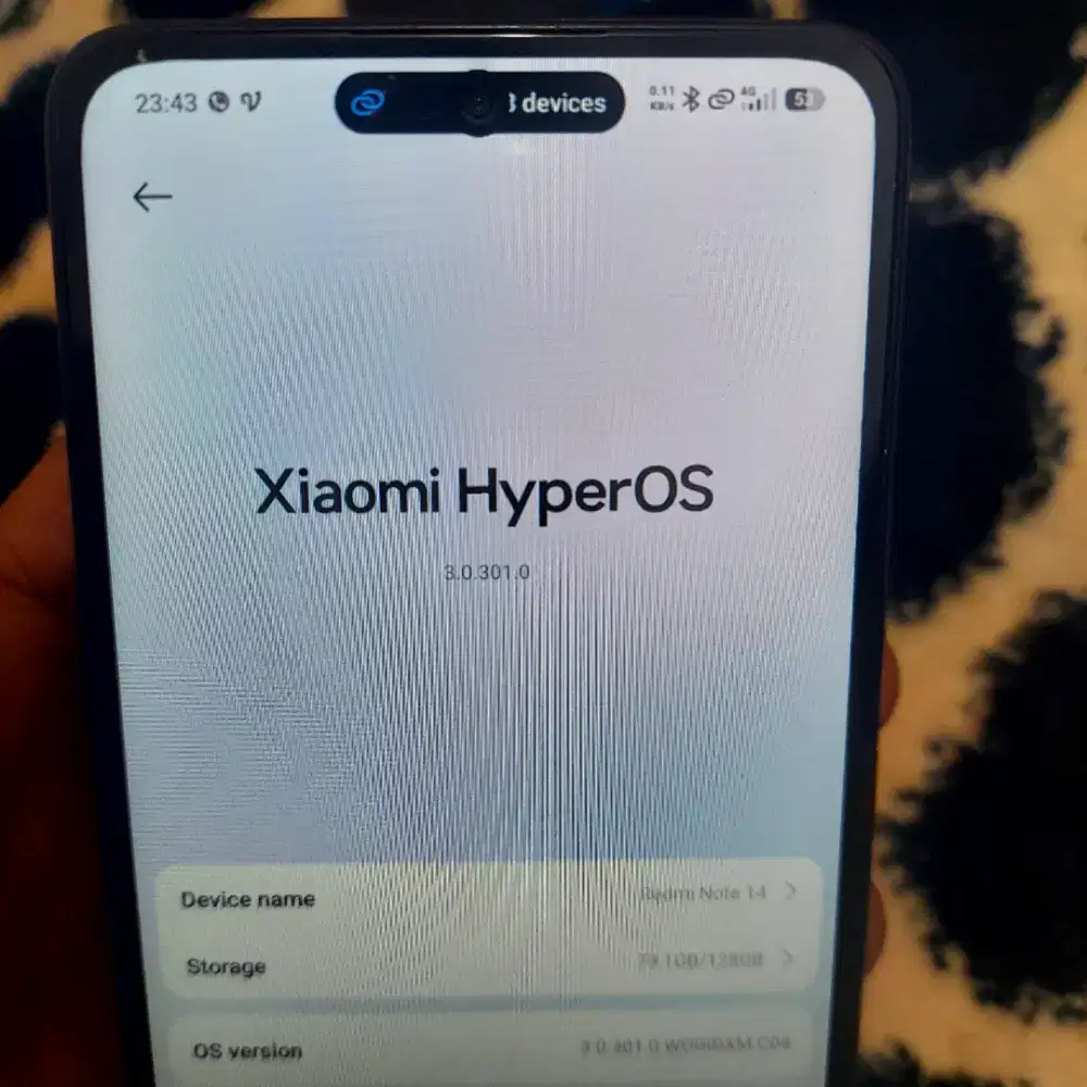 Xiaomi note 14 4G minus ganti LCD no charger dus ada