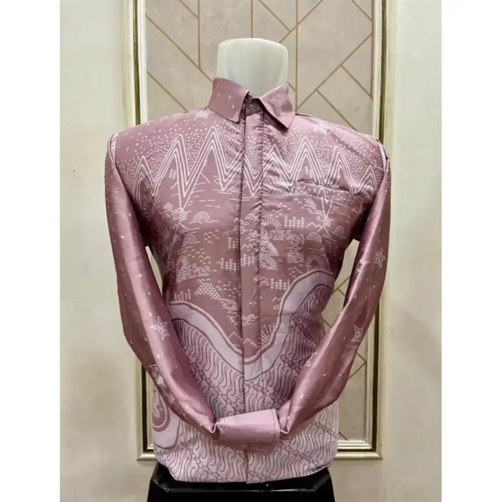 Batik Pria Rosegold, Katun Silky Premium Tanpa Furing